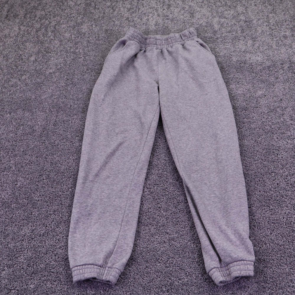 rue21 Sweatpants Womens Medium Gray Fleece Joggers Elastic Waist Pockets